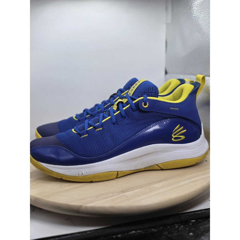 Mens Size 12 - Under Armour Curry 3Z5 NM Blue & Yellow Basketball Shoes